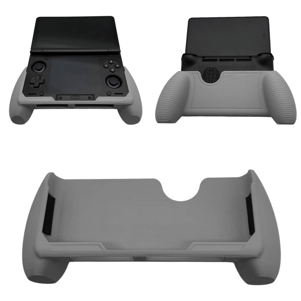 Ergonomic Grip Handle for Ayn Thor, 3D Printed Handle Controller Hand Grip Cover Case Hard Shell Protector Stand Holder for Ayn Thor Handheld Game Console (Gray)