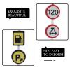 CIMAXIC 100pcs Mini Traffic Signs: Mini Road Sign Toy - 6.5 Cm/2.56 Inch Miniature Traffic Playset Street Indicator Model Micro Landscape Accessories view 3