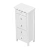 1:12 Scale Miniature Chest of Drawers, Dollhouse Wooden Bedroom Furniture, White 5 - Drawer Dresser with Realistic Design for 1:12 Doll House Decoration view 3