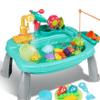 Water Table for Toddlers 1 Set Electric Waterproof Circulated Sensory Table with Flower Waterwheel Detachable Cute Kids Water for Fishing Game Pretend Play view 1