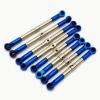 8pcs Hard Steel Adjustable Front and Rear Toe Links Push Rods for Traxxas for E-Revo 7138 7118 confident(Blue) view 3