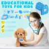 Doctors Set for Kids - Children Pet Vet Care Play Set with Doctor Costume, Plush Dog, Pretend Role Play Medical Kit Toys Gifts for 3 4 5 6 Year Old Girls view 2