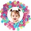 400 Pcs Baby Hair Ties, Cotton Toddler Hair Ties for Baby Girls and Kids, Multicolor Small Seamless Hair Bands Elastic Ponytail Holders view 1