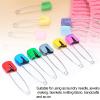 Diaper Pins, Plastic Head Cloth Diaper Nappy Pins with Locking Closures Stainless Steel, Plastic Head Safety Pin with Safe Locking Closures (6 Colorful Bread-Shaped pins) view 3