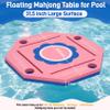 Brobear Floating Mahjong Table for Pool, 32 Inch Waterproof Double-Sided Game Tray with Drink Holders, Portable EVA Float Board for Mahjong, Poker, Cards, Dominoes, Scrabble, for Summer Pool Party view 2