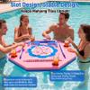 Brobear Floating Mahjong Table for Pool, 32 Inch Waterproof Double-Sided Game Tray with Drink Holders, Portable EVA Float Board for Mahjong, Poker, Cards, Dominoes, Scrabble, for Summer Pool Party view 4