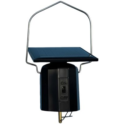 Chewtoyo Solar Wind Spinner Motor, Black Rotating Motor with On/Off Switch, Metal Hook, No Electricity Cost, 2.6 X 2.6 X 4.3 in, for Wind Chime, Mobile