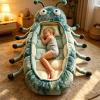 Hugging Caterpillar Sleeping Bag, Plush Cocoon Full-Body Lounger for Adults, Pull Cord Animal Soft Sleeping Bag, Indoor Nap Pod, Cozy Reading Nest Relaxation (Purple) view 3
