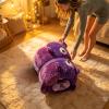 Hugging Caterpillar Sleeping Bag, Plush Cocoon Full-Body Lounger for Adults, Pull Cord Animal Soft Sleeping Bag, Indoor Nap Pod, Cozy Reading Nest Relaxation (Orange) view 4