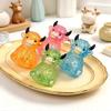 1PCS Cute Cow Squishy Stress Ball Glitter,Squishy Cow Soft Slow Rising Stress,Textured Crystal Jelly Fidget Toy for Adults,Soft Slow Rising Cute Stress Ball for Anxiety Relief and Pet Lover Orange view 2