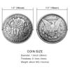 1879 Skeleton Mage E.Pluribus.Unum Hobo Coin Lucky Coin Pendant - US Liberty Eagle Novelty Morgan Coin Funny Coin Jewelry Bag (Type - O) view 2