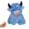 1PCS Cute Cow Squishy Stress Ball Glitter,Squishy Cow Soft Slow Rising Stress,Textured Crystal Jelly Fidget Toy for Adults,Soft Slow Rising Cute Highland Cows Decor for Anxiety Relief Pet Lover Blue view 1