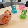 1PCS Cute Cow Squishy Stress Ball Glitter,Squishy Cow Soft Slow Rising Stress,Textured Crystal Jelly Fidget Toy for Adults,Soft Slow Rising Cute Highland Cows Decor for Anxiety Relief Pet Lover Blue view 2