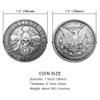 1881 Death Skull Cross E.Pluribus.Unum Hobo Coin Lucky Coin Pendant - US Liberty Eagle Novelty Morgan Coin Funny Coin Jewelry Bag view 3