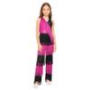 Shinsto Girls Disco Performance Retro Ballroom Overall Latin Jazz Dance Bodysuits Hippie Star Dress-up Sparkle Outfit Hot Pink 6 Years view 1