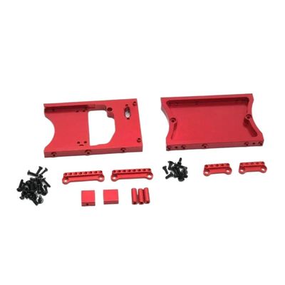 Tail Beam Steering Gear Cabin Metal Replacement Parts MN D91 D96 MN98 99S Compatible with Remote Control Vehicle(Red)