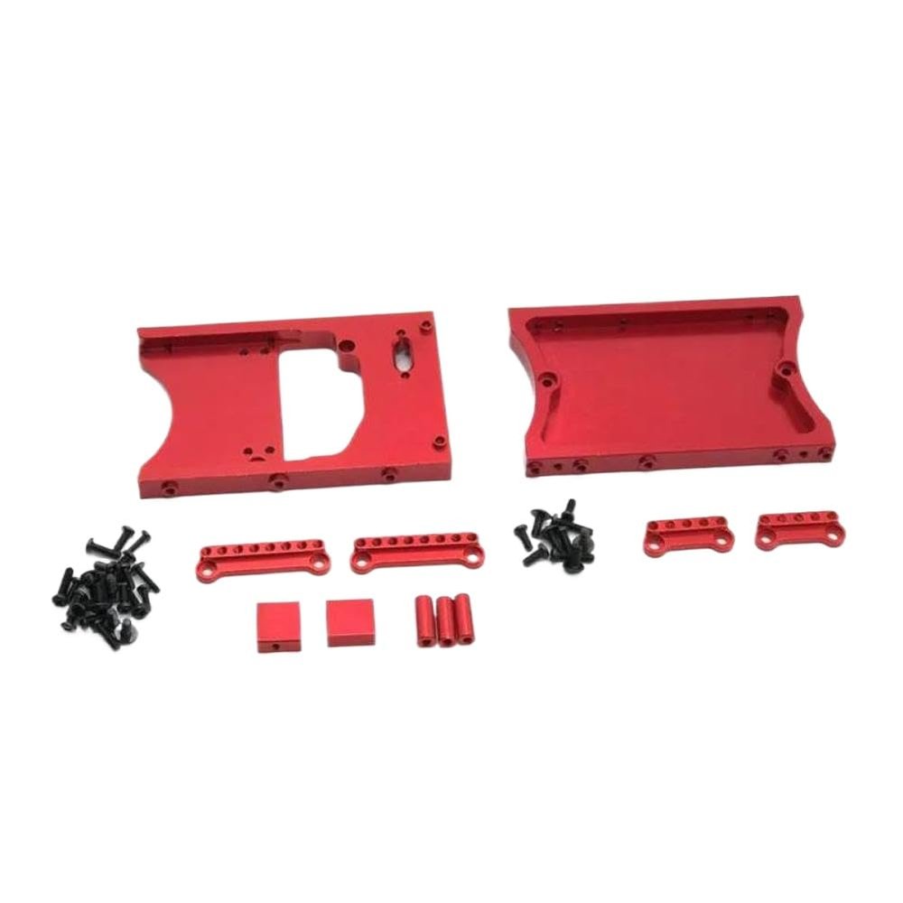 Tail Beam Steering Gear Cabin Metal Replacement Parts MN D91 D96 MN98 99S Compatible with Remote Control Vehicle(Red)