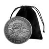1921 Law Enforcer Skull E.Pluribus.Unum Hobo Coin Lucky Coin Pendant - US Liberty Eagle Novelty Morgan Coin Jewelry Bag view 4