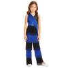 Shinsto Girls Disco Performance Retro Ballroom Overall Latin Jazz Dance Bodysuits Hippie Star Dress-up Sparkle Outfit Royal Blue 12 Years view 1