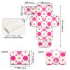 Cute Pink Polka Dots Reusable Diaper Changing mat with Tissue Pocket Portable Baby Changing pad for Moms, Dads cambiadores de pa?ales para Bebes view 4