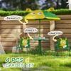 LMJITDS 4-Piece Picnic Set: Round Table, 2 Folding Chairs, Adjustable Umbrella (39.4" Dia), Green, Steel/Polyester, Ages 2-5 view 4