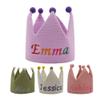ansulen Personalized Embroidered Name Cotton Fabric Birthday Crown Hat for Kid,Birthday & Party Hat Keepsake for First Birthday Party and Special Occasions, Party Hat For Baby view 1