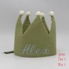 ansulen Personalized Embroidered Name Cotton Fabric Birthday Crown Hat for Kid,Birthday & Party Hat Keepsake for First Birthday Party and Special Occasions, Party Hat For Baby view 3