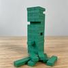 VUZUCOSH 54PCS Wooden Stacking Tumbling Tower Game, Natural Wood Blocks for Adults, Classic Tabletop Party Game for Game Night, Office Stress Relief, Travel Friendly (Green) view 2