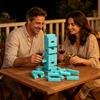 VUZUCOSH 54PCS Wooden Stacking Tumbling Tower Game, Natural Wood Blocks for Adults, Classic Tabletop Party Game for Game Night, Office Stress Relief, Travel Friendly (Green) view 4
