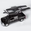 Motormax 2018 Chevy Silverado 1500 LTZ Crew Cab Pickup Truck with a Car Hauler, Truck & Tow Trailer Combo, 1/27 Scale Diecast Model, Black, All Star Toys Exclusive 79353/76001 view 3