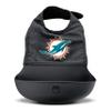 Smilo NFL Silicone Bib with Crumb Catcher - Miami Dolphins - Black view 1