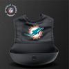 Smilo NFL Silicone Bib with Crumb Catcher - Miami Dolphins - Black view 4