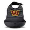 Smilo NFL Silicone Bib with Crumb Catcher - Washington Commanders - Black view 1