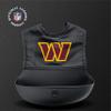 Smilo NFL Silicone Bib with Crumb Catcher - Washington Commanders - Black view 4