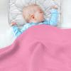 Pink Pattern Soft Cotton Blend Toddler Blanket for Baby Girls Boys, 30x40in Warm Crib Blanket for Nursery & Stroller, Lightweight Receiving Blanket view 4