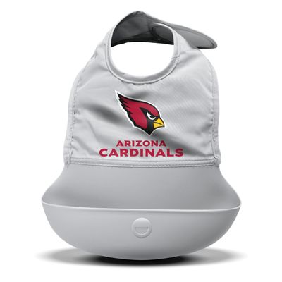 Smilo NFL Silicone Bib with Crumb Catcher - Arizona Cardinals - Gray