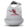 Smilo NFL Silicone Bib with Crumb Catcher - Arizona Cardinals - Gray view 1