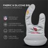 Smilo NFL Silicone Bib with Crumb Catcher - Arizona Cardinals - Gray view 2