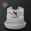 Smilo NFL Silicone Bib with Crumb Catcher - Arizona Cardinals - Gray view 4