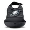 Smilo NFL Silicone Bib with Crumb Catcher - Philadelphia Eagles - Black view 1