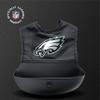 Smilo NFL Silicone Bib with Crumb Catcher - Philadelphia Eagles - Black view 4