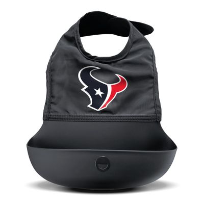 Smilo NFL Silicone Bib with Crumb Catcher - Houston Texans - Black