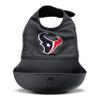 Smilo NFL Silicone Bib with Crumb Catcher - Houston Texans - Black view 1