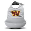 Smilo NFL Silicone Bib with Crumb Catcher - Washington Commanders - Gray view 1