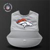 Smilo NFL Silicone Bib with Crumb Catcher - Denver Broncos - Gray view 4