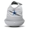 Smilo NFL Silicone Bib with Crumb Catcher - Dallas Cowboys - Gray view 1