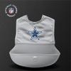 Smilo NFL Silicone Bib with Crumb Catcher - Dallas Cowboys - Gray view 4