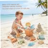 AwnsIMfreien Beach Toys for Kids, 10-piece Sand Play Set with Bucket, Shovel, Sand Truck, Hourglass & Sea Animal Molds Soft Pp Sandbox Toys for Toddlers 18 Month+, Toddler Beach view 3
