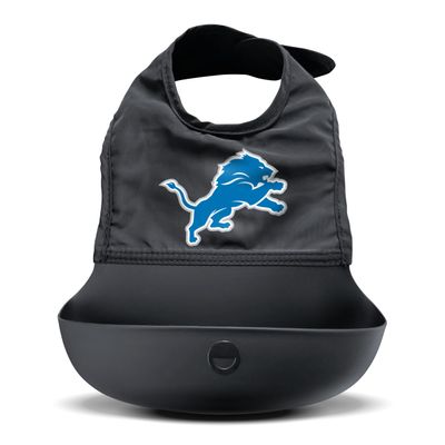 Smilo NFL Silicone Bib with Crumb Catcher - Detroit Lions - Black