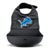 Smilo NFL Silicone Bib with Crumb Catcher - Detroit Lions - Black view 1